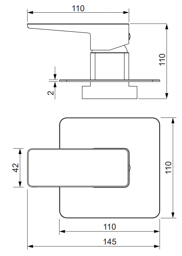 Смеситель для душа скрытого монтажа Omnires Parma, PM7445CRB