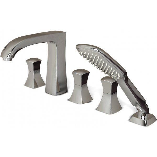 Смеситель на борт ванны с лейкой Bravat Whirpool F578112C