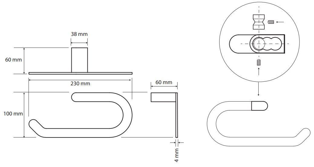 Кольцо для полотенец Bemeta Galla, 108104060