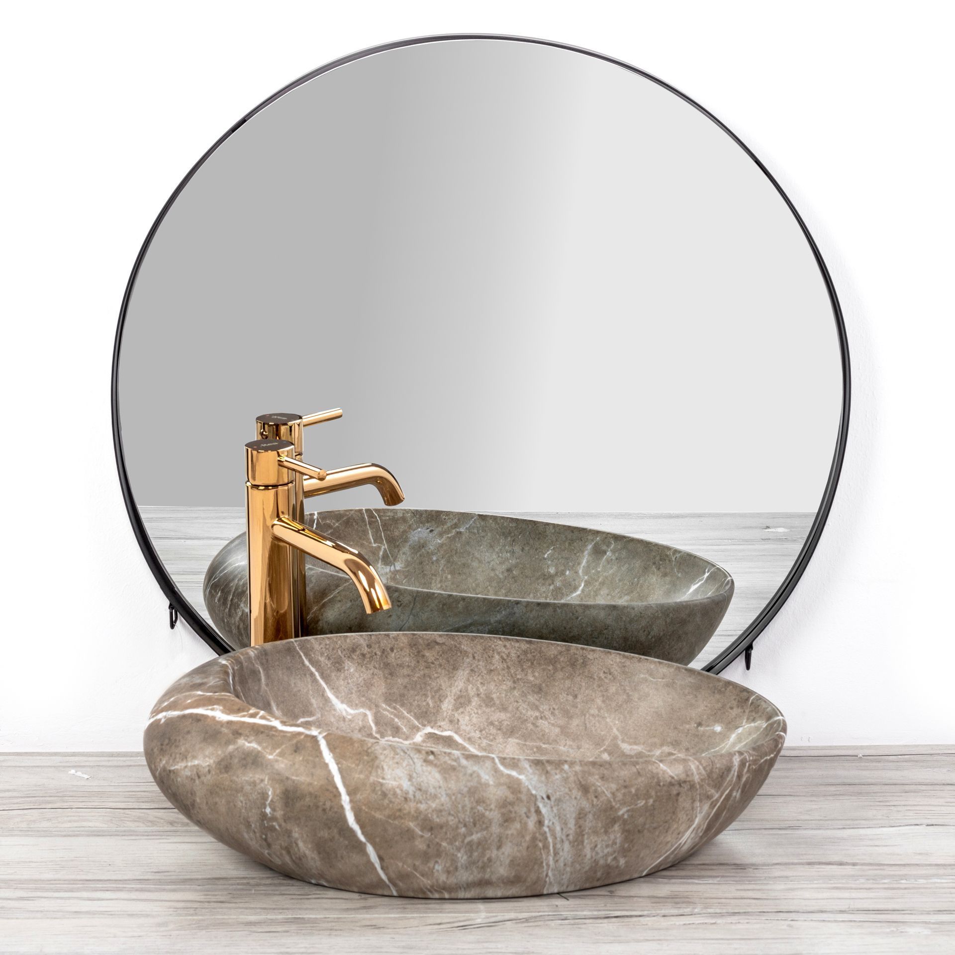 Умывальник Rea Roxy B Stone Nature 49x31, REA-U6650