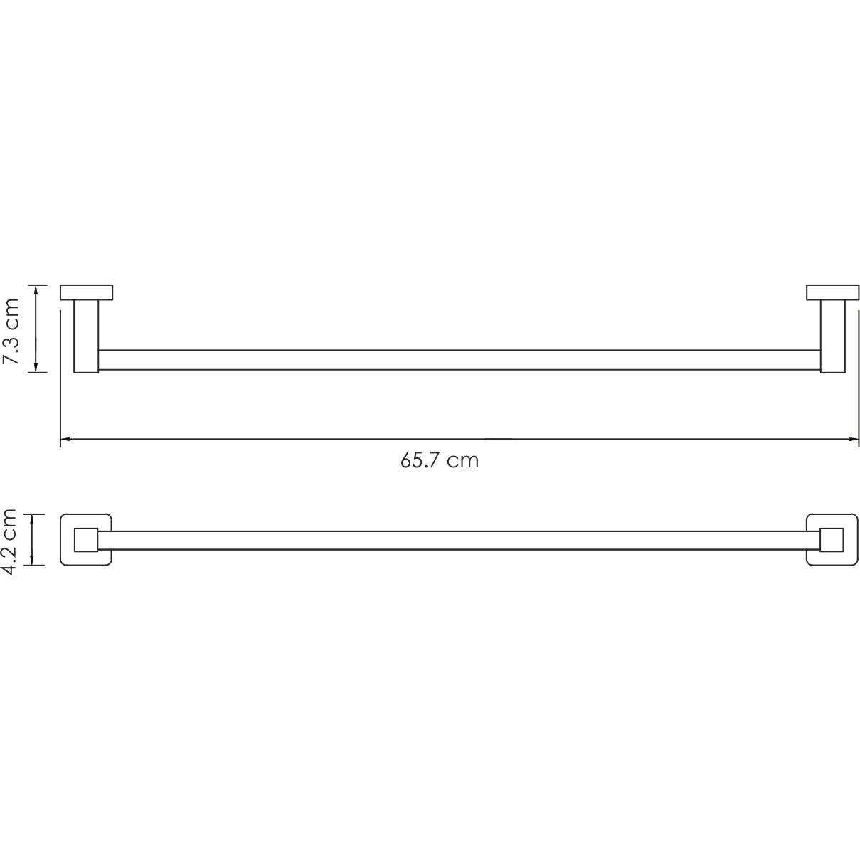 Держатель полотенец штанга WasserKRAFT Lippe, K-6530