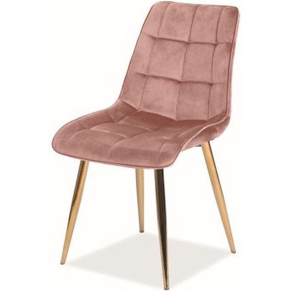 Стул кухонный Signal Chic Velvet Bluvel 52 античный розовый/золотой, CHICVZLRA