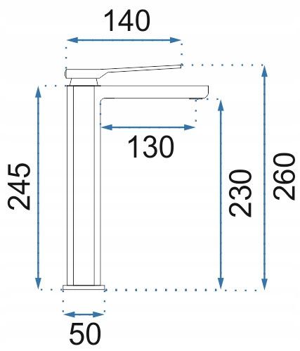 Смеситель для умывальника Rea Creek Black, REA-B8404