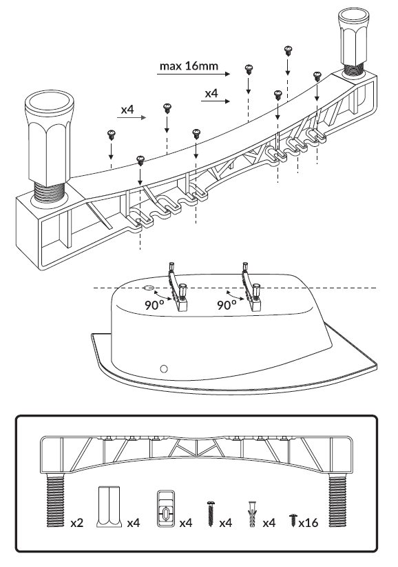 Ножки для ванн Excellent, NWT-50