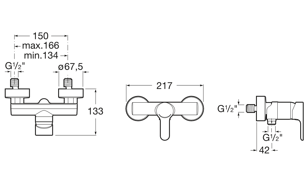 Смеситель для душа Roca L20 без аксессуаров, 75A2109C0M