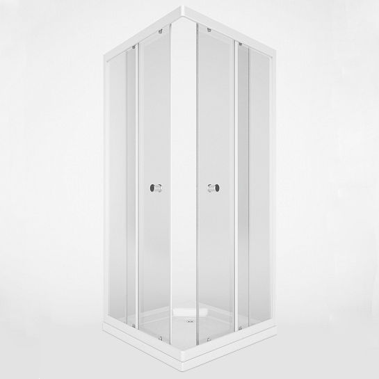 Квадратный душевой уголок Метакам Universal (прозрачное стекло) 90x90