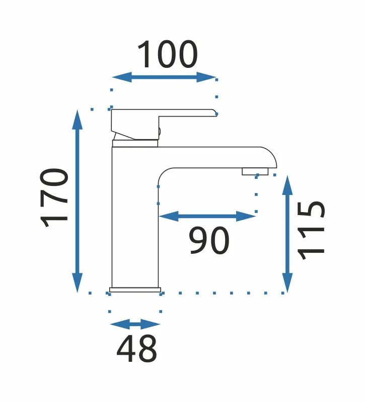 Смеситель для умывальника Rea Bloom White/Chrome, REA-B9915