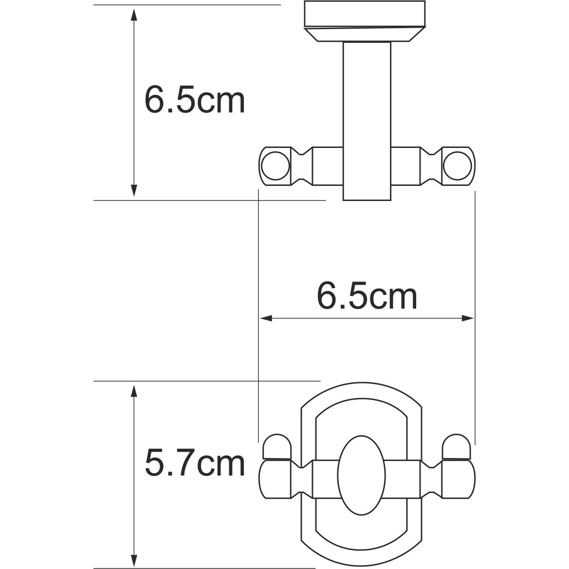 Крючок двойной WasserKRAFT Oder, K-3023D
