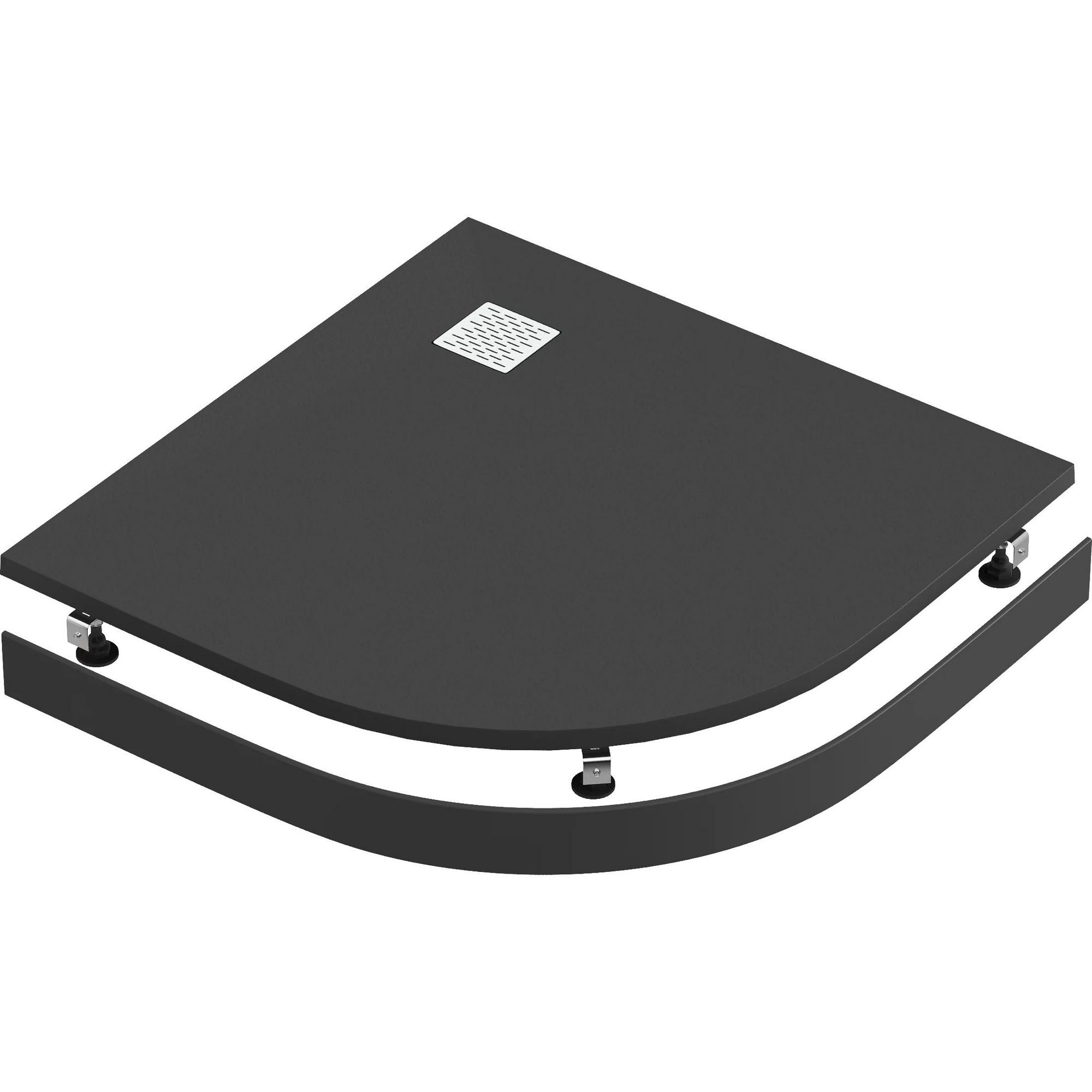 Мраморный душевой поддон Good Door Essentia R черный