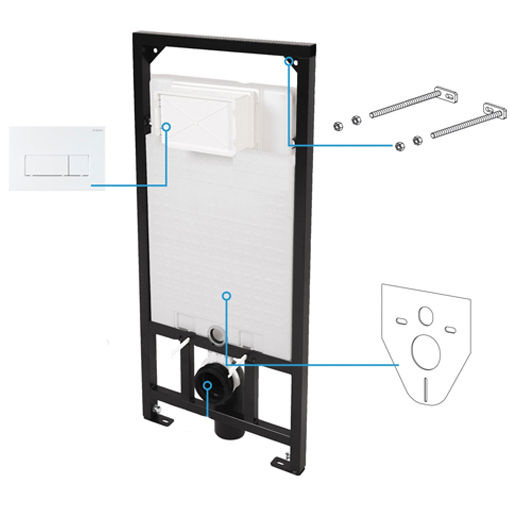 Инсталляция для унитаза Deante, кнопка белая, CST_X50A