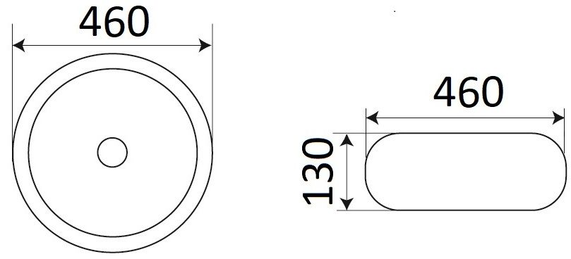 Раковина для ванной Ceramalux 46x46, 7031В