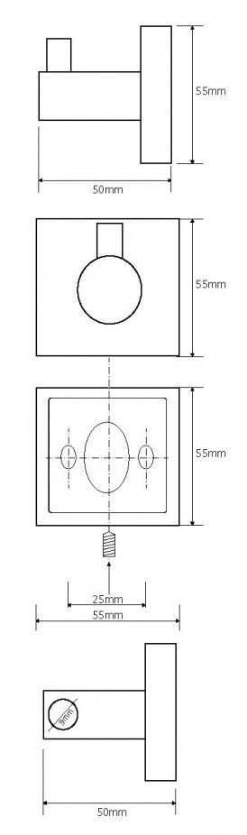 Крючок для одежды Bemeta Beta, 132106022