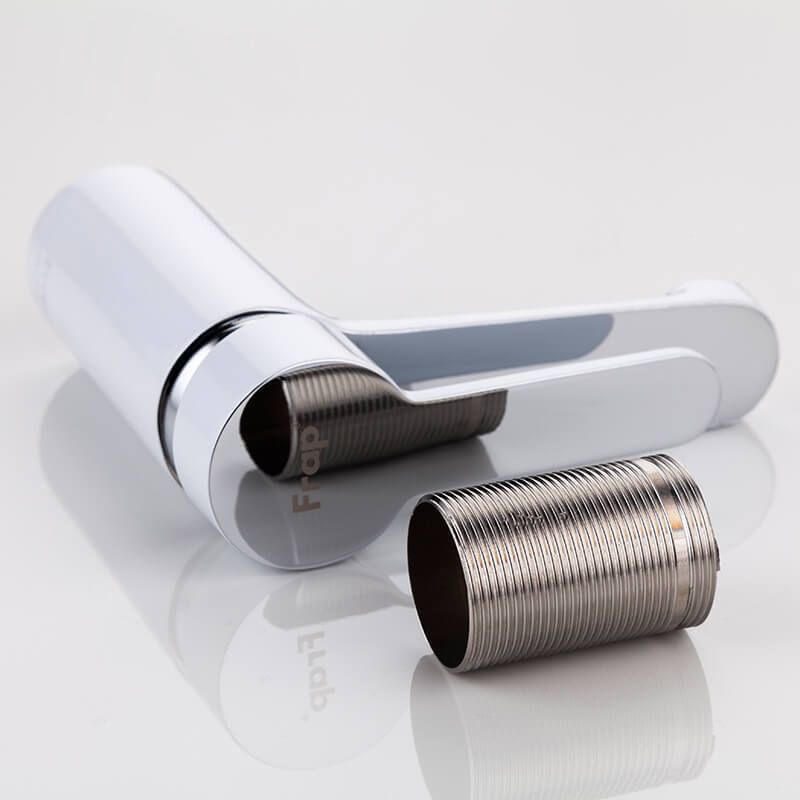 Смеситель для раковины белый/хром Frap F1041