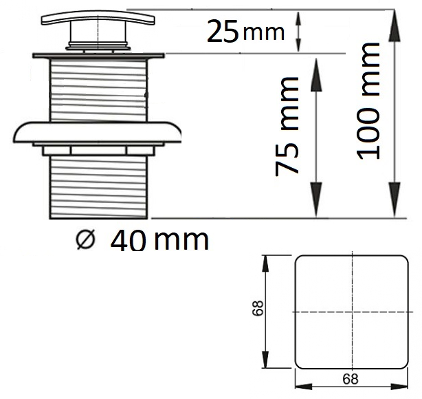 Донный клапан CeramaLux, RD006