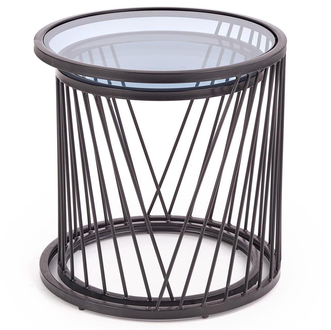 Комплект Halmar Antilla (2 стола журнальных) дымчатый/черный, V-CH-ANTILLA-LAW