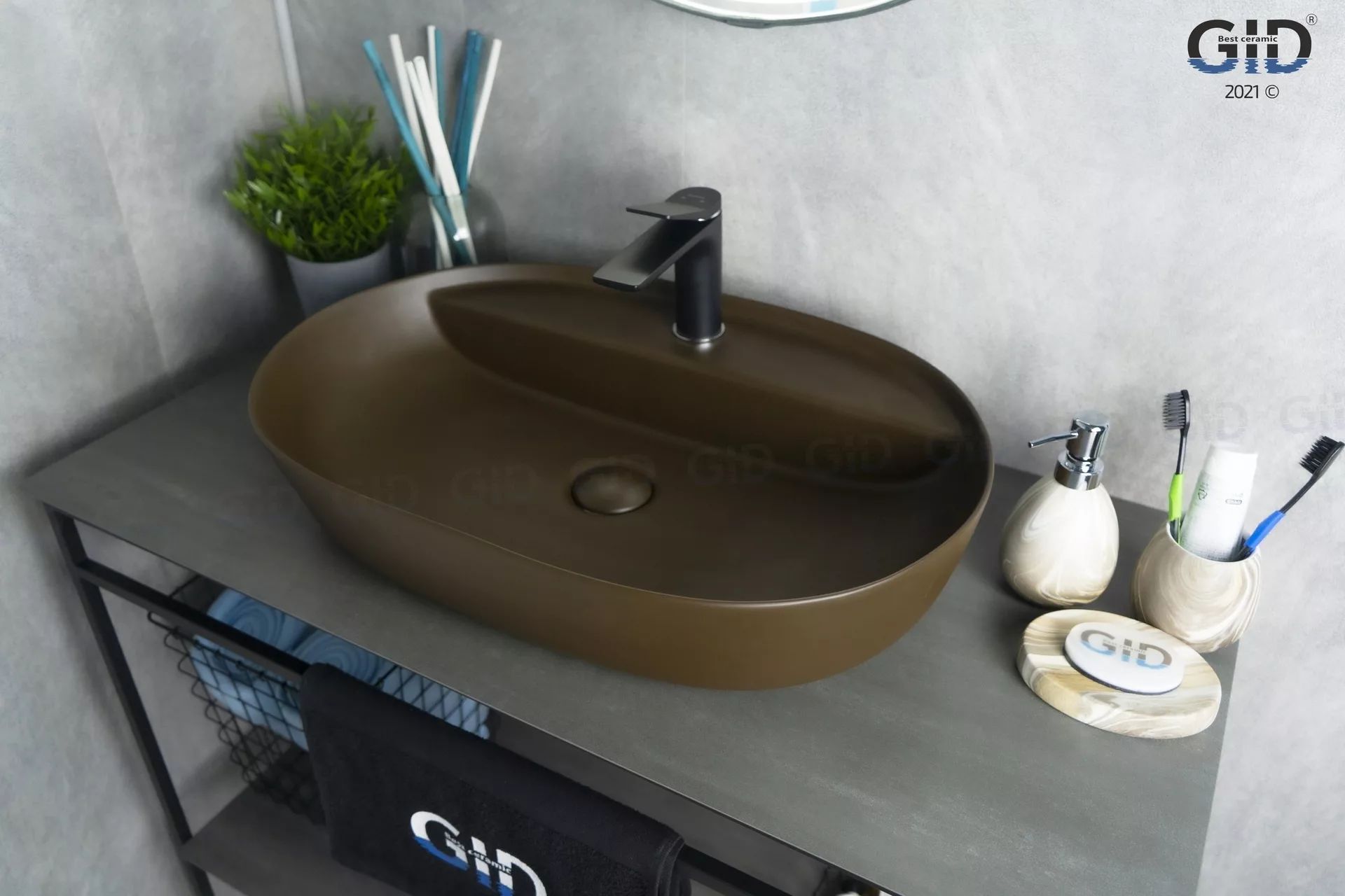 Умывальник Gid BR1346 61x41, 53342