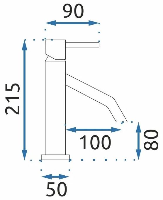 Смеситель для умывальника Rea Level L.Gold, REA-B2044
