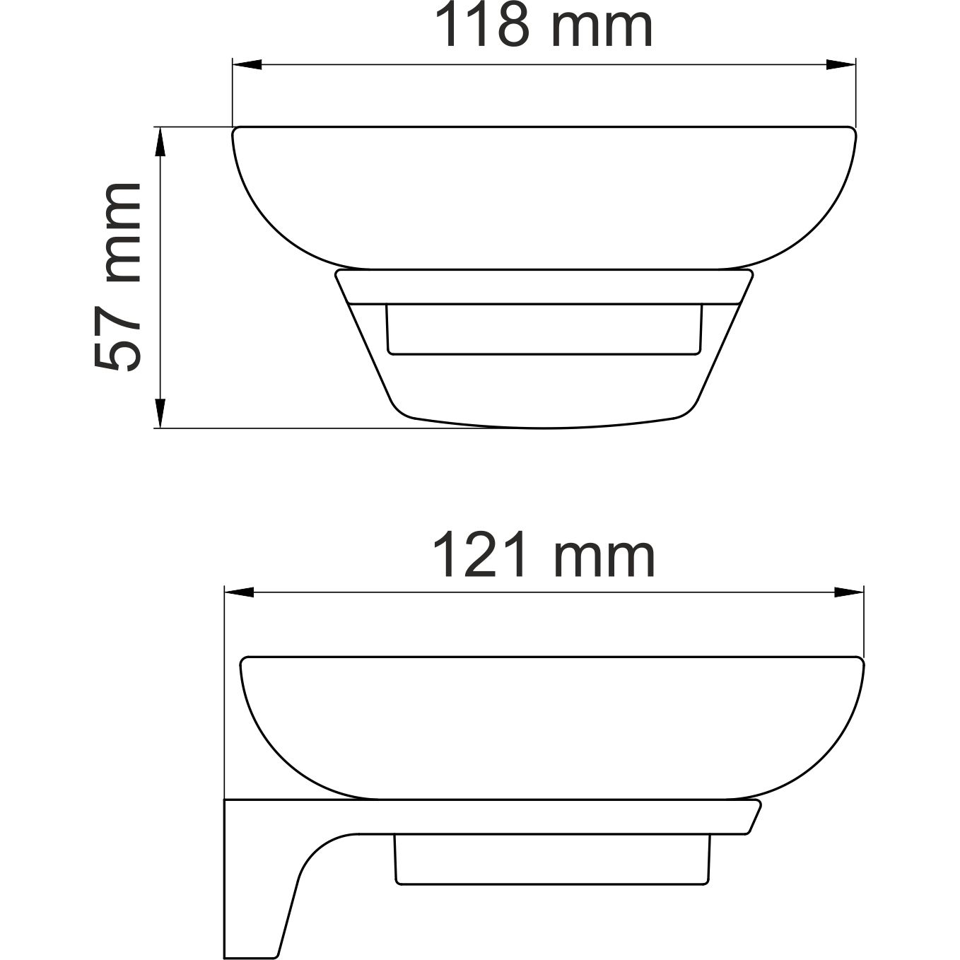 Мыльница стеклянная WasserKRAFT Elbe, K-7229