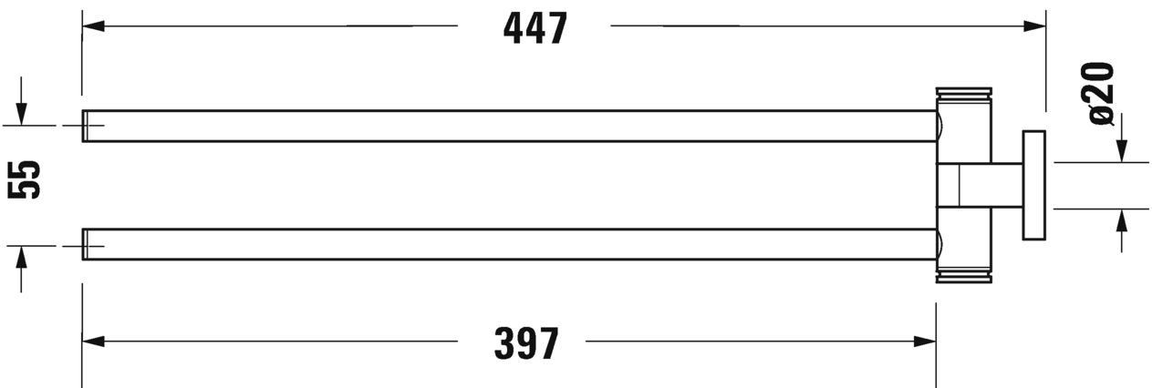 Полотенцедержатель Duravit D-Code, 0099221000