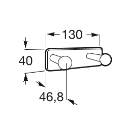 Крючок двойной Roca Victoria, A816651001