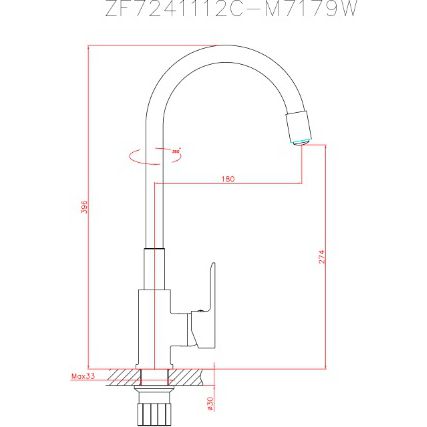 Смеситель комбинированный силиконовый с гибким изливом Haiba HB70112-8