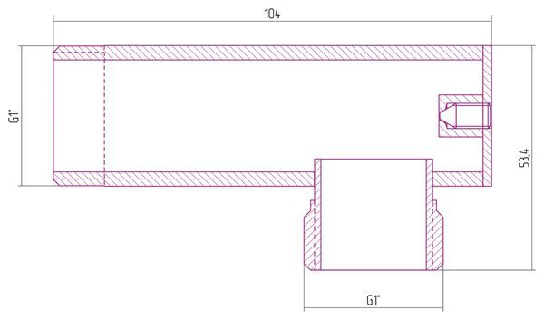 Уголок с клапаном переходной Сунержа 1" НР - 1" НР, 00-1523-1010