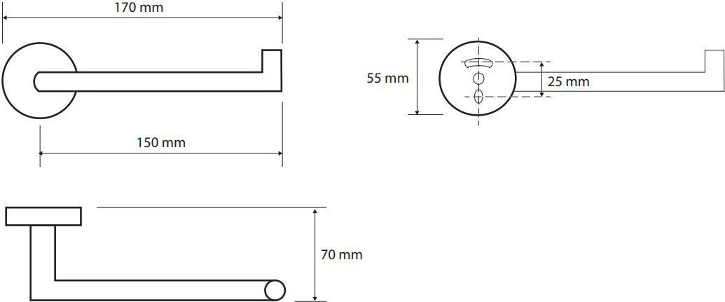 Держатель для туалетной бумаги правый Bemeta Dark, 104212030