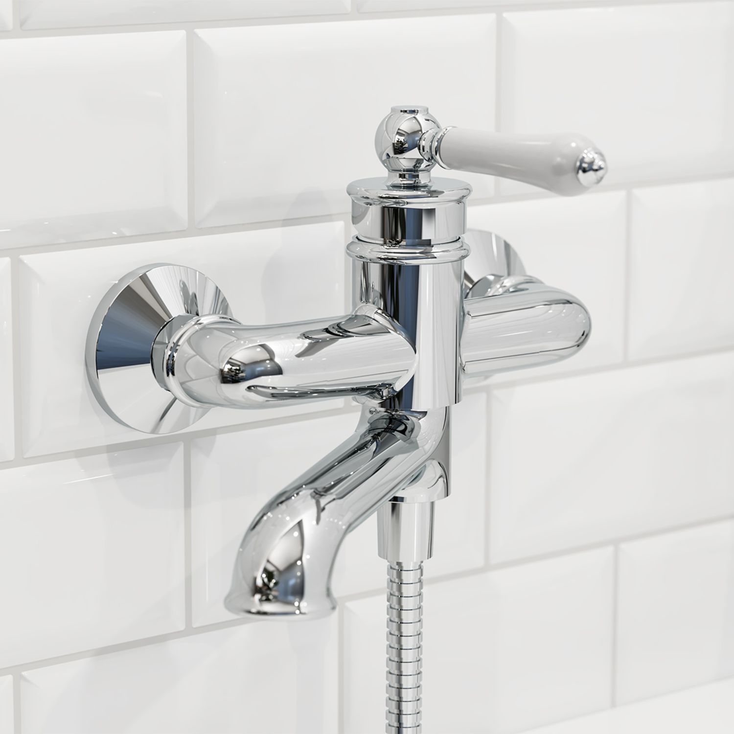 Смеситель для ванны с керамическим дивертором, Iddis Oxford, OXFSB02i02