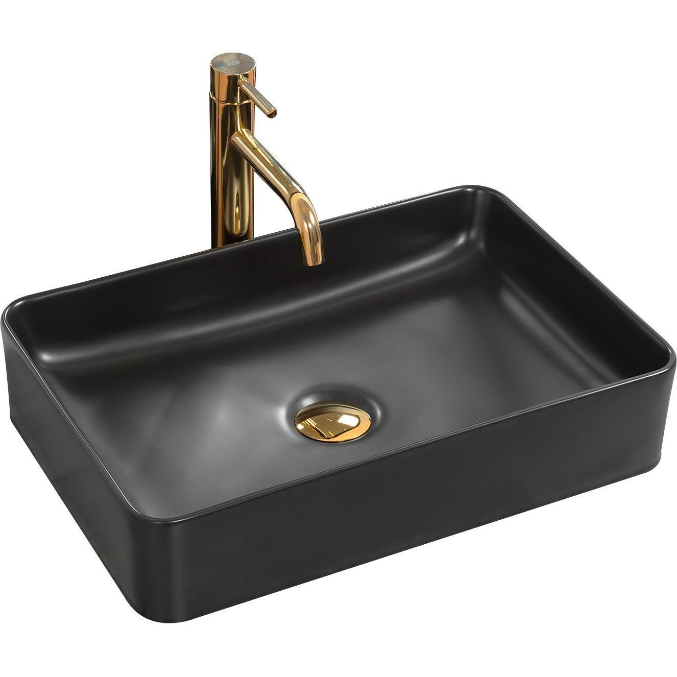 Умывальник Rea Avia Black Matt 50.5x34.5, REA-U0843