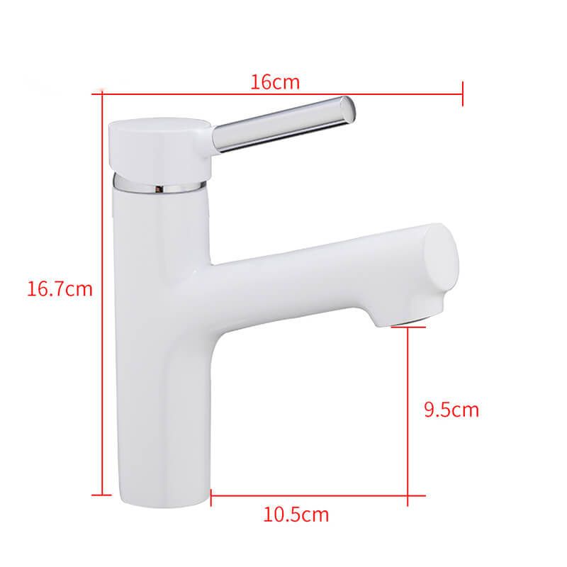 Смеситель для раковины белый/хром Frap F1044-8