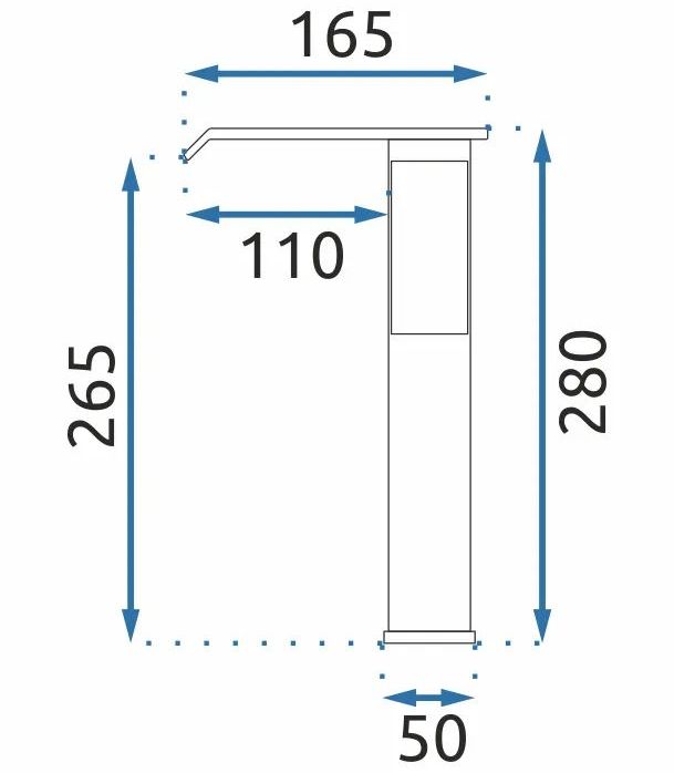 Смеситель для умывальника высокий Rea Kent Black, REA-B8012