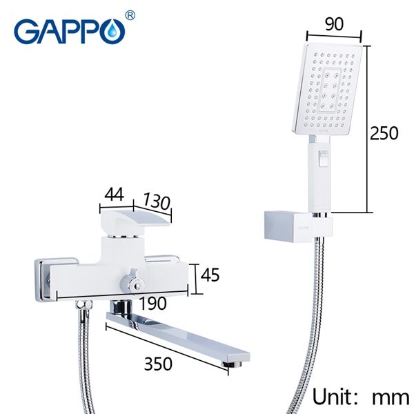 Смеситель для ванны Gappo G2207-7