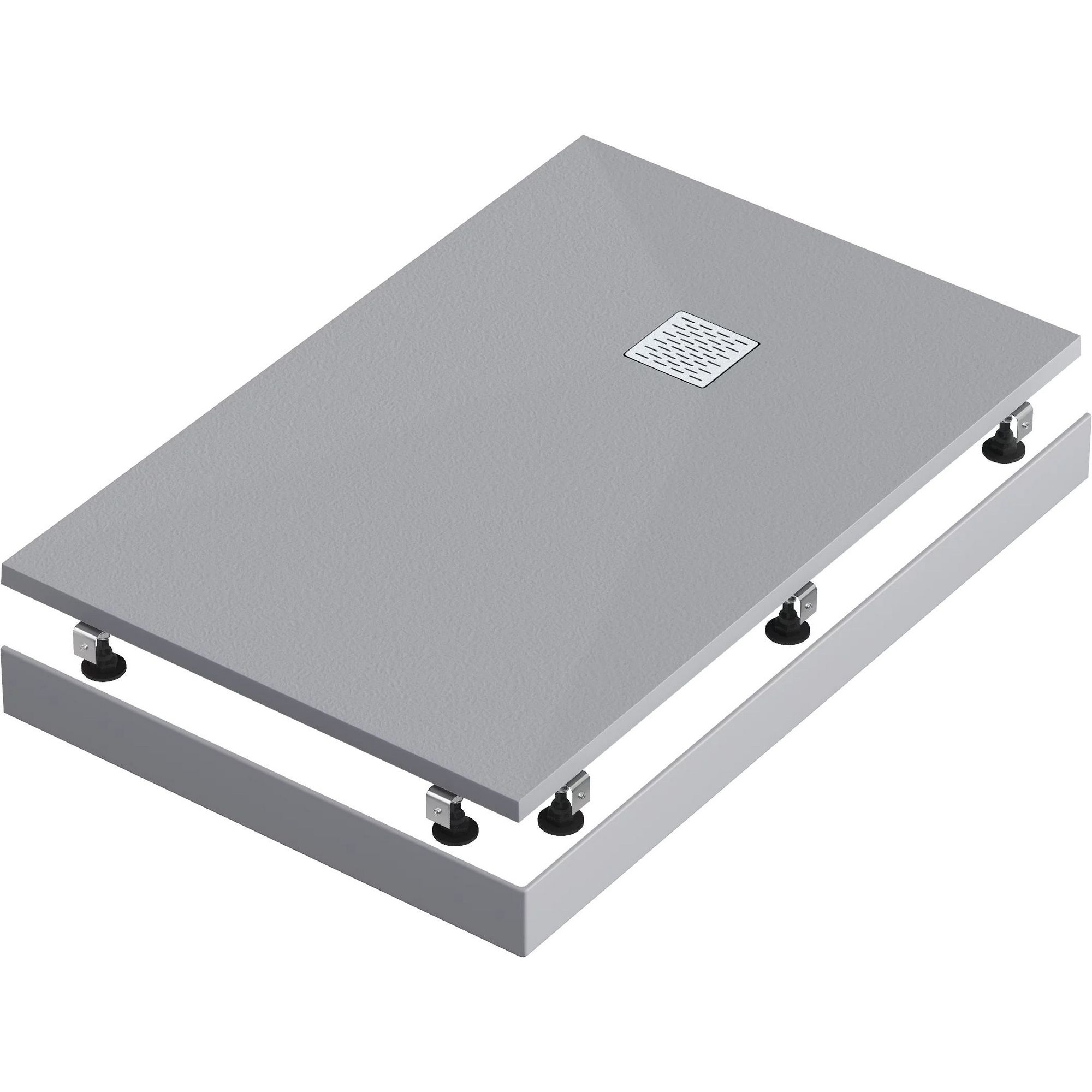 Мраморный душевой поддон Good Door Essentia графит