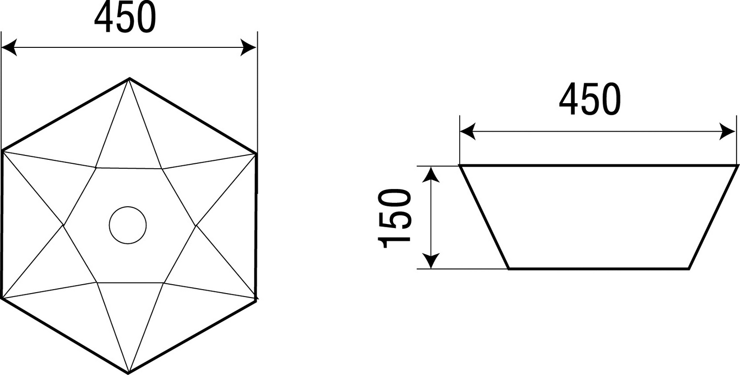Раковина накладная WeltWasser ELBACH 1140 45x45