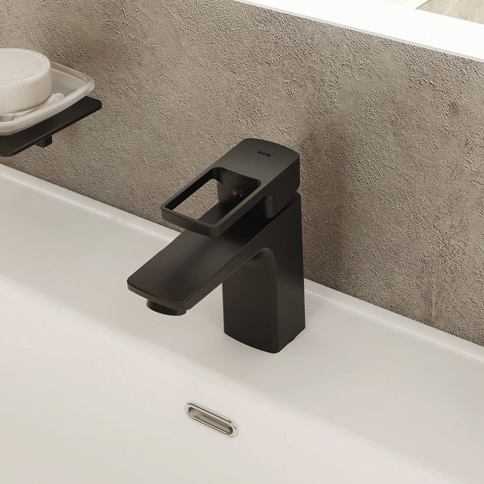 Смеситель для умывальника, черный матовый, Iddis Bild, BILBL00i01