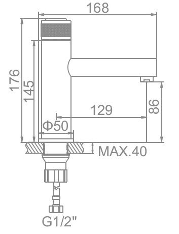 Смеситель для умывальника золото сатиновое Ledeme L1076Y