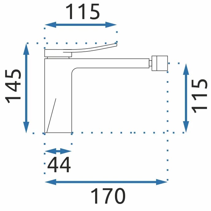 Смеситель для биде Rea Soul Black, REA-B9995