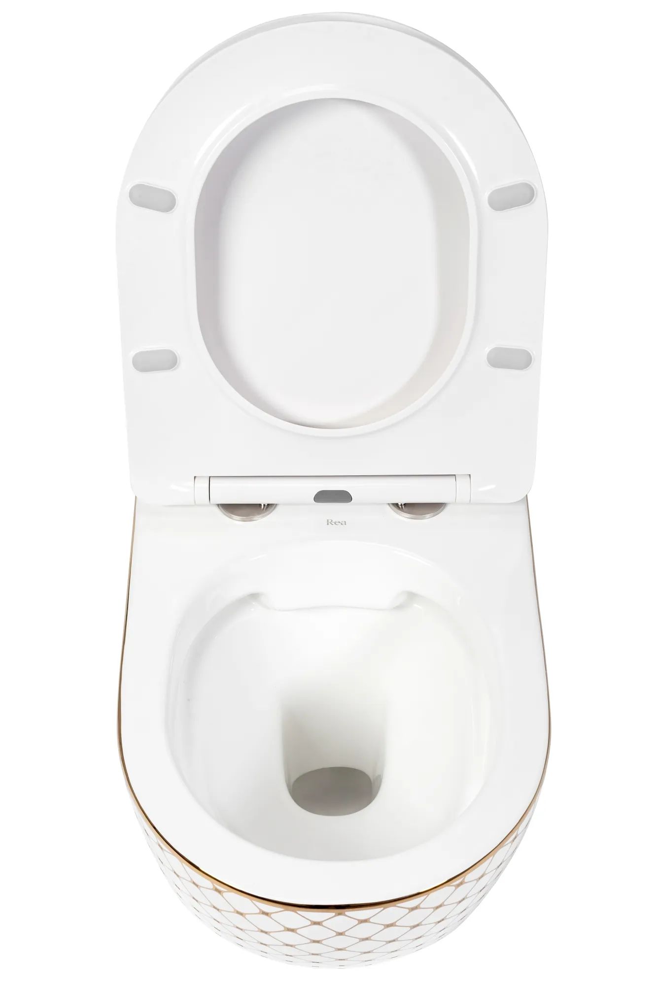 Унитаз подвесной Rea Carlos Diamond Gold Duroplast Flat, REA-C5100