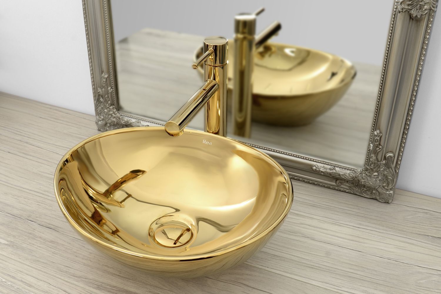 Умывальник Rea Sofia Gold 41x34.5, REA-U9015