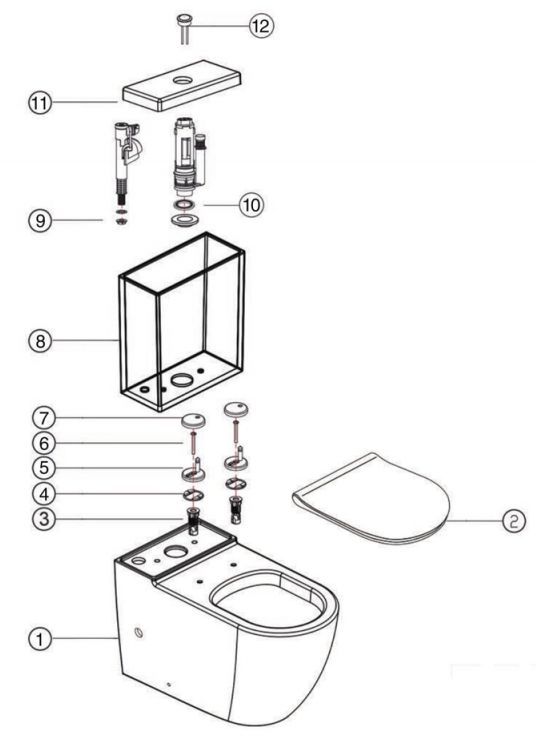 Унитаз-компакт Bravat Gina