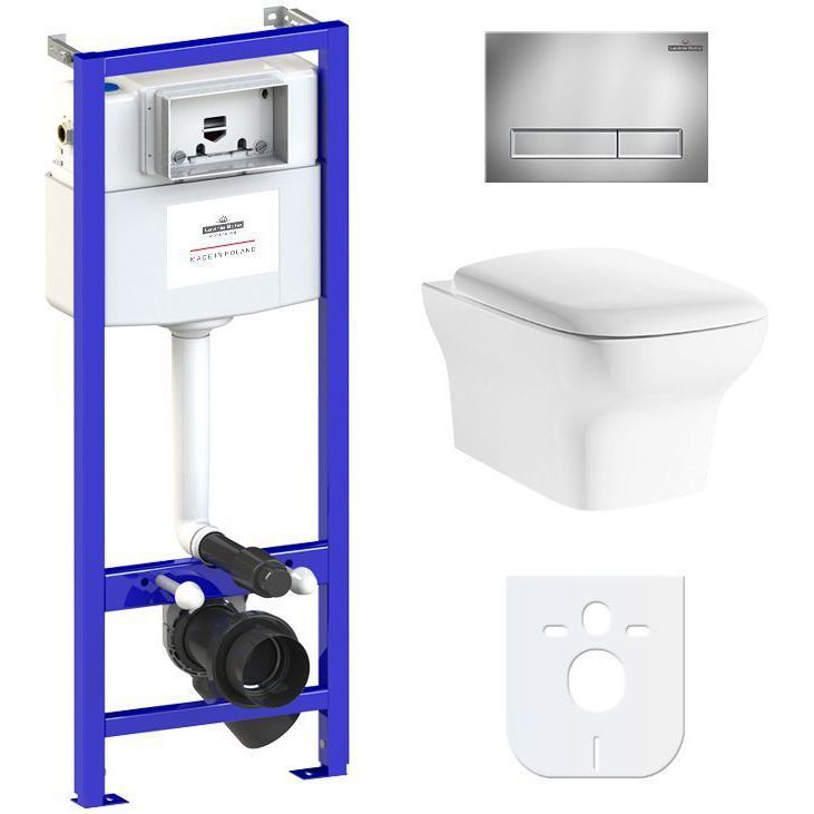 Комплект инсталляции и унитаза 6 в 1 Lavinia Boho Relfix Bristol Rimless, 77040110