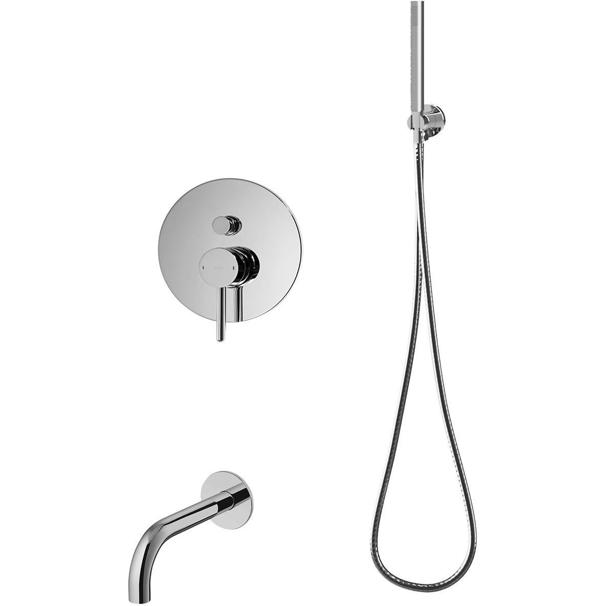 Душевая система для ванны скрытого монтажа с изливом Omnires Y, SYSYW01CR