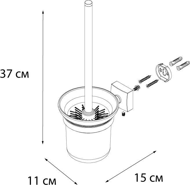 Ерш для туалета Fixsen Kvadro, FX-61313