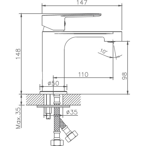 Смеситель для раковины Haiba HB10557-8