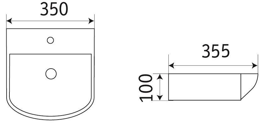 Раковина для ванной Ceramalux 35x35, 78014B
