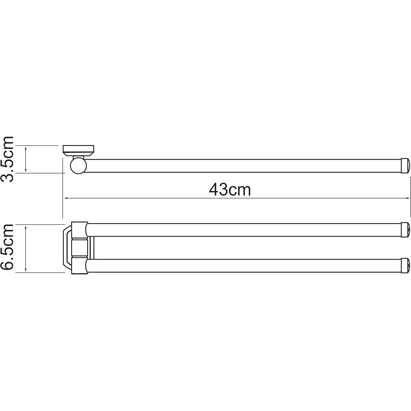 Рога двойные для полотенец WasserKRAFT Oder, K-3031