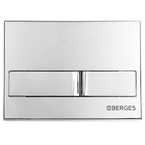 Комплект Berges Novum, кнопка L3 хром глянец, унитаз Ego Rimless, сиденье Toma Slim, 047213