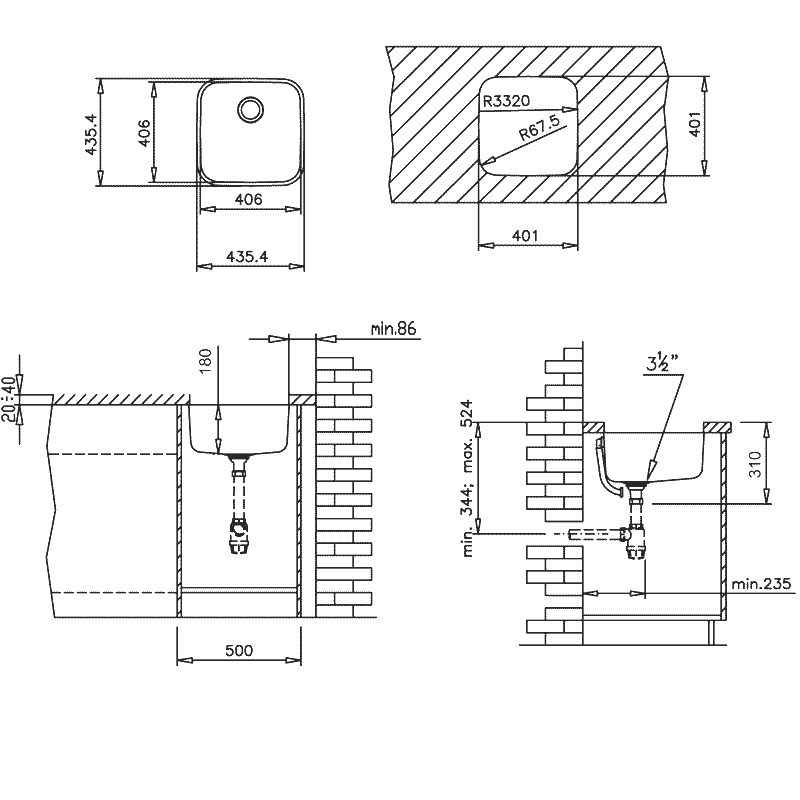 Кухонная мойка Teka Basico Be 400 1B MAT, 10124030
