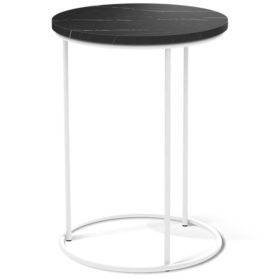 Столик журнальный Sheffilton SHT-CT7 камень пьетра черный/белый муар, 205146