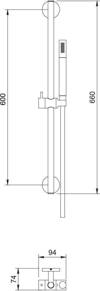 Душевой гарнитур Omnires, MICROPHONE-SGL
